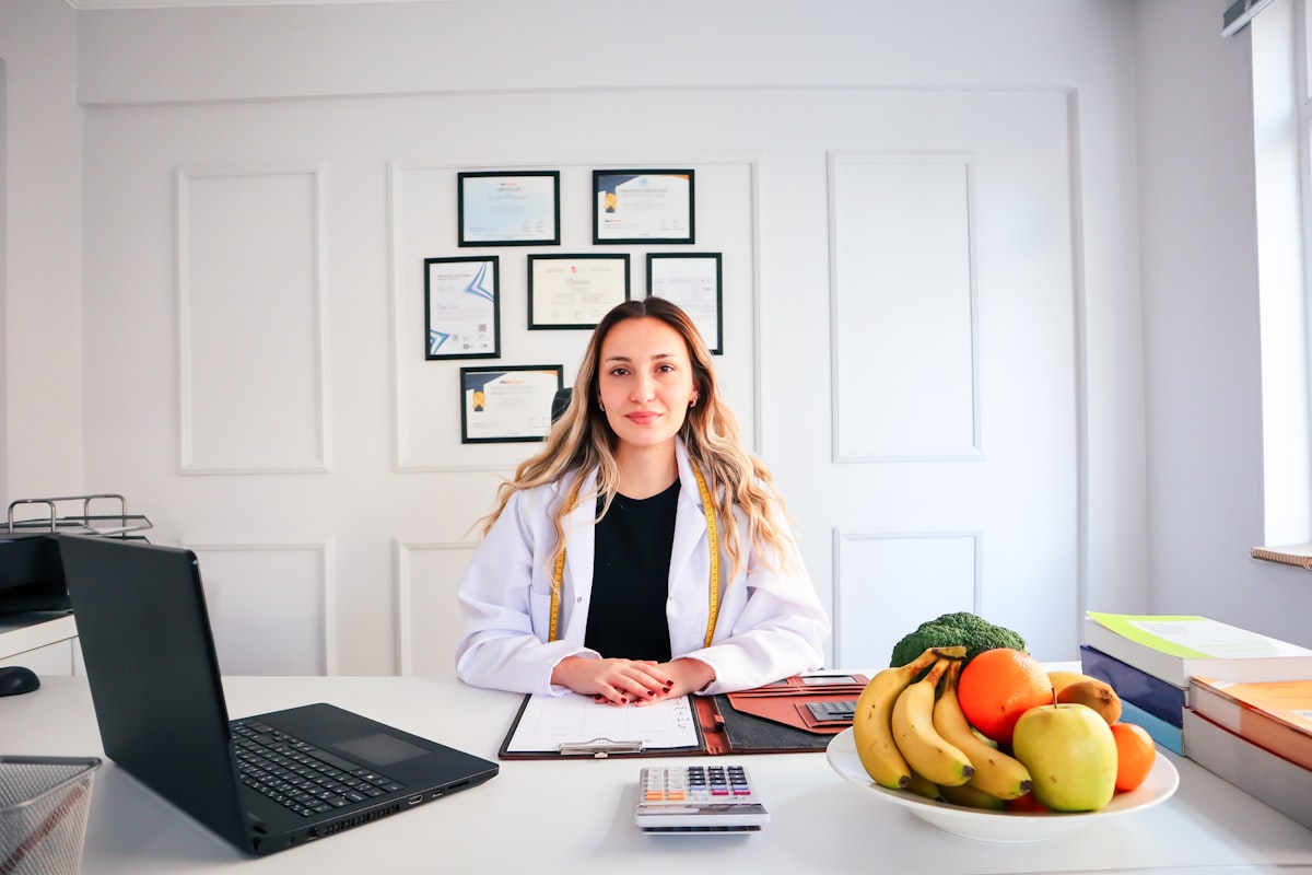 Nutrition specialist creating customized meal plans